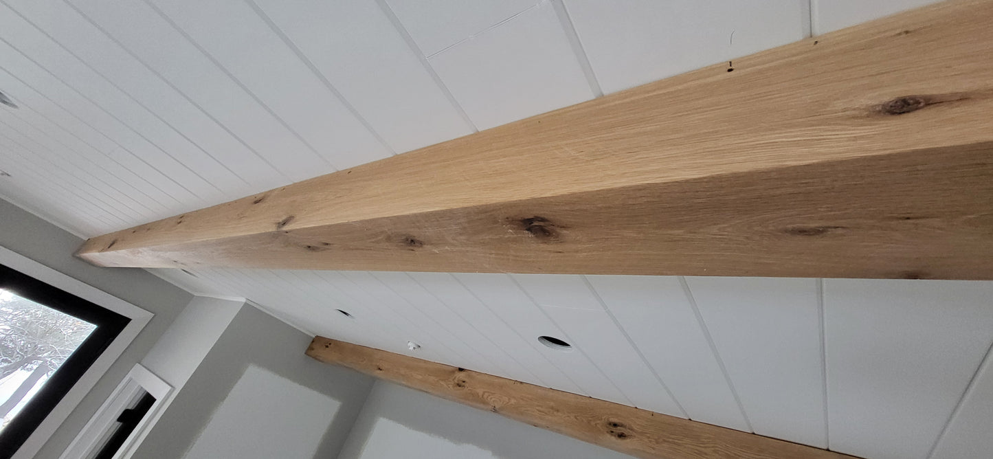 5.5" x 5.5" White Oak Ceiling Beams
