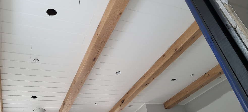 5.5" x 5.5" White Oak Ceiling Beams