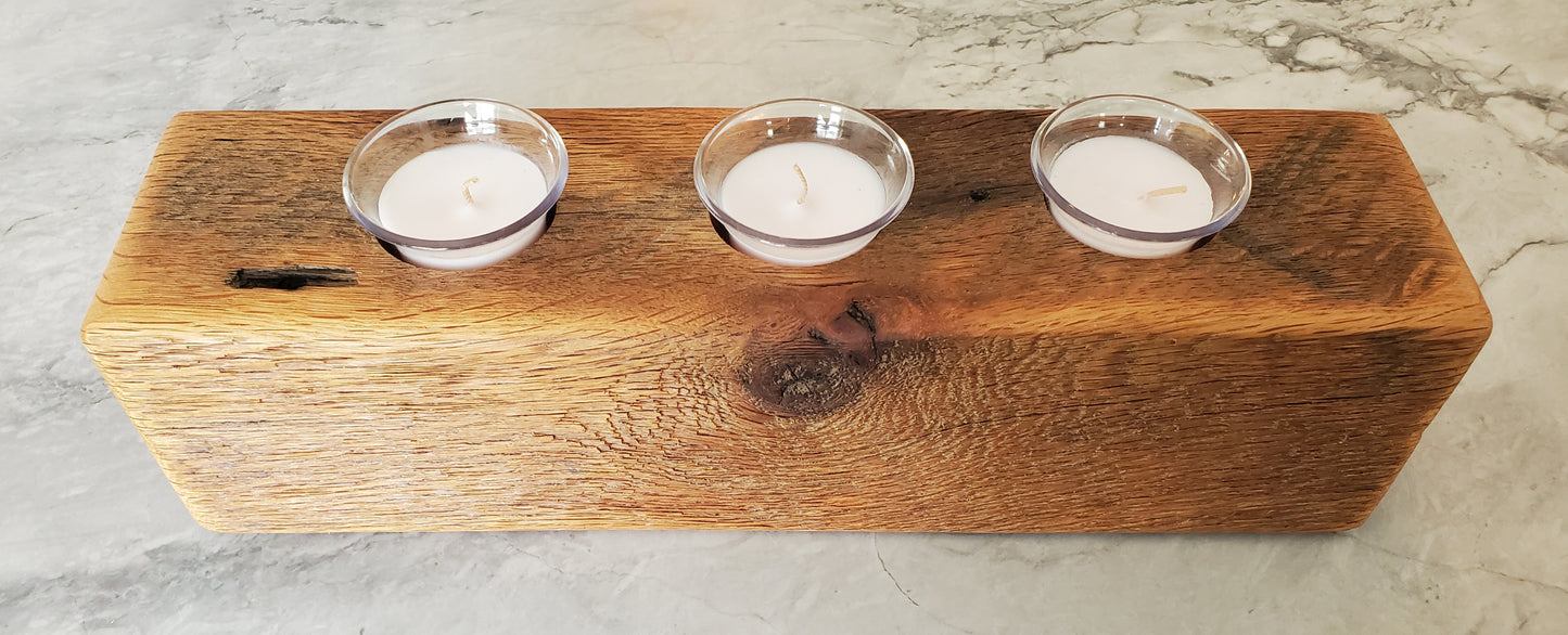 Reclaimed Oak Candle Holder
