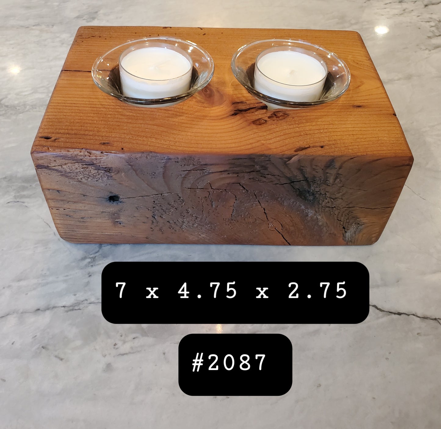 Reclaimed Heartpine Candle Holder