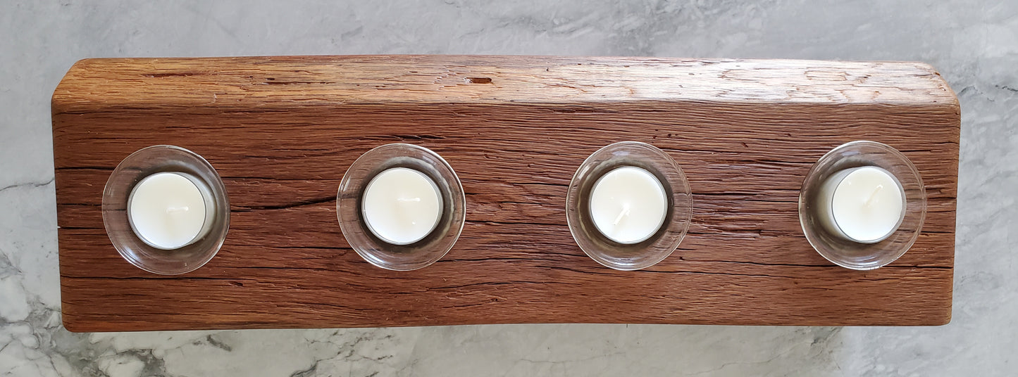 Reclaimed Oak Centerpiece Candle Holder