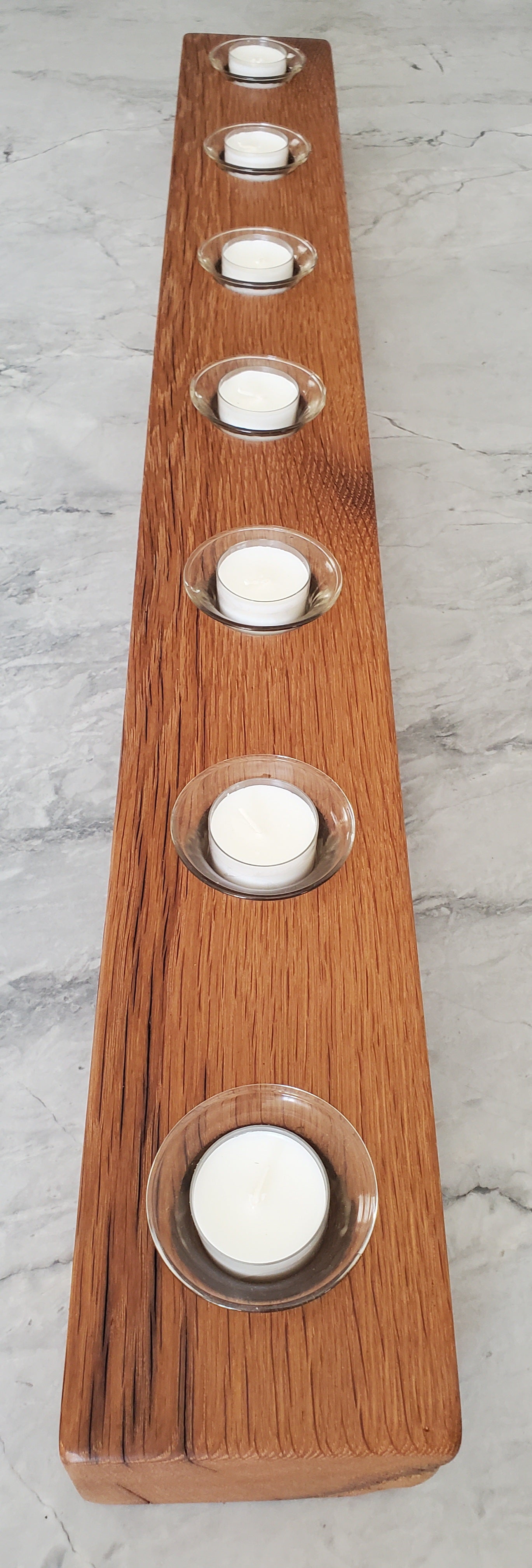 Reclaimed Oak Centerpiece Candle Holder