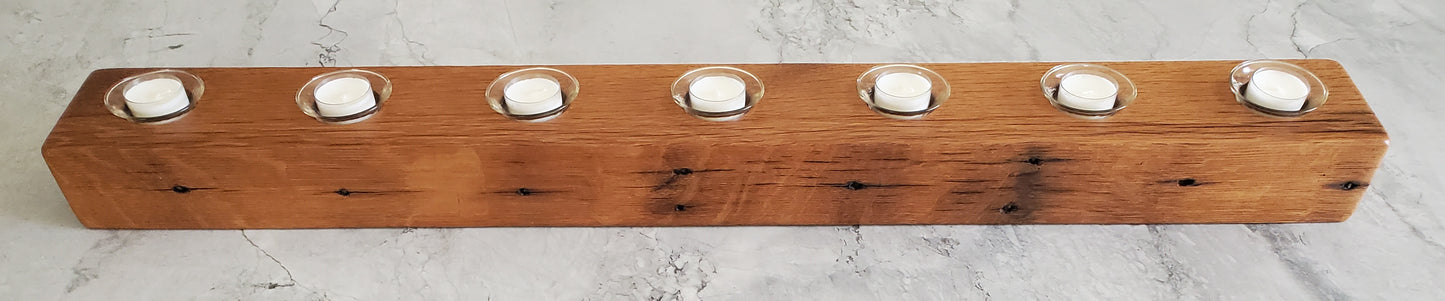 Reclaimed Oak Centerpiece Candle Holder