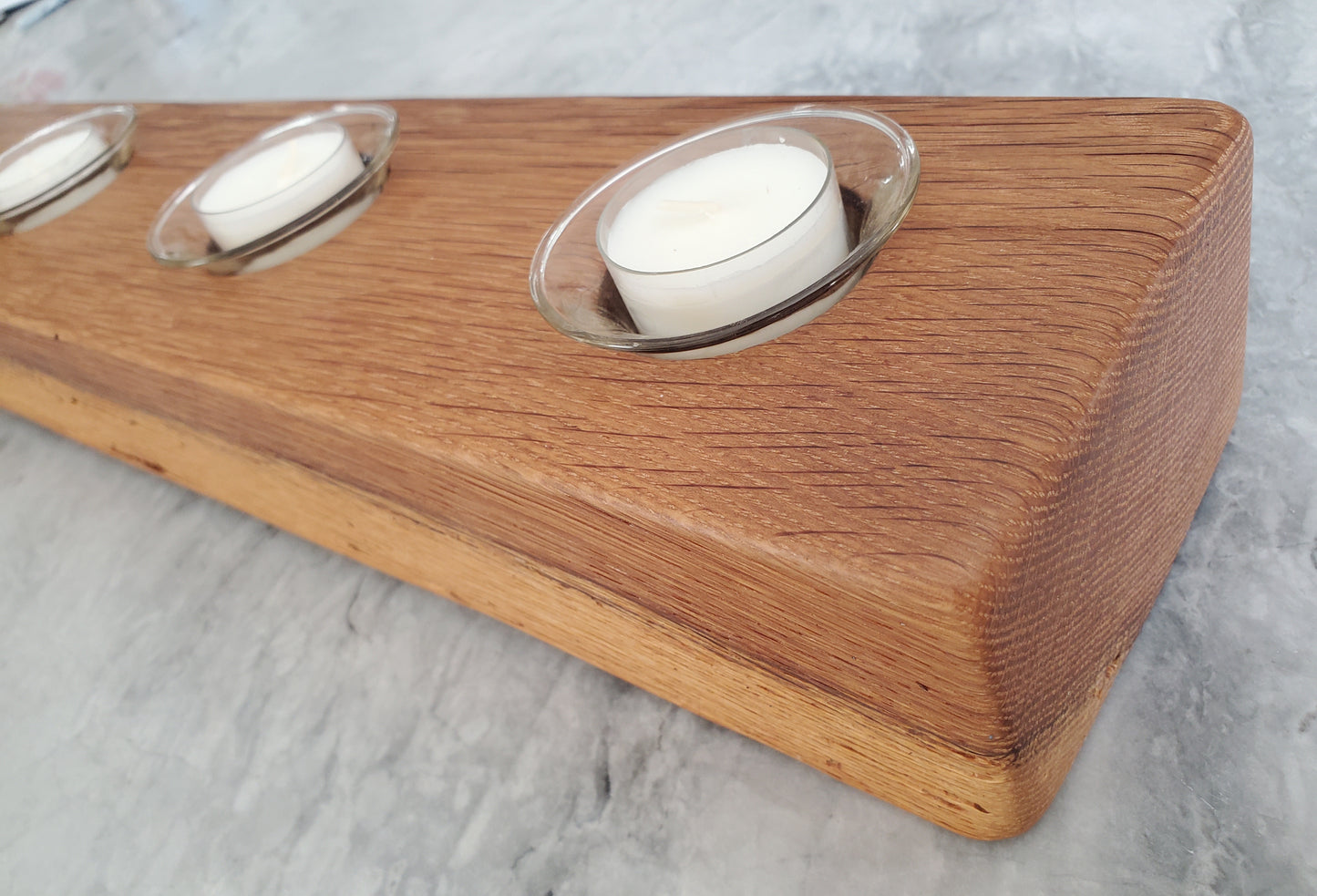 Reclaimed Oak Centerpiece Candle Holder