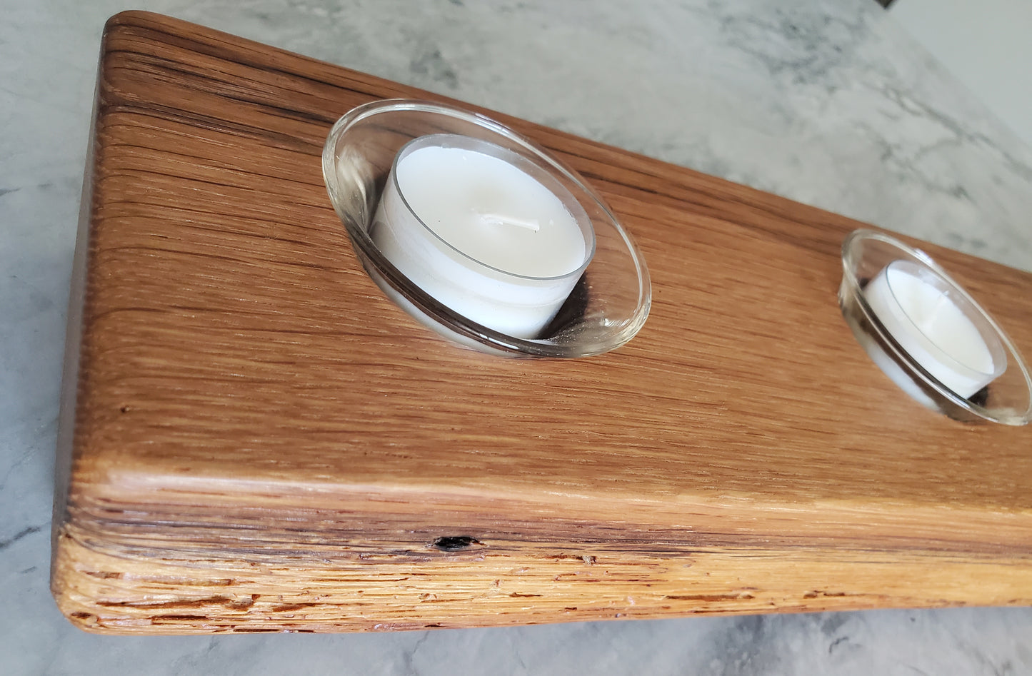 Reclaimed Oak Centerpiece Candle Holder