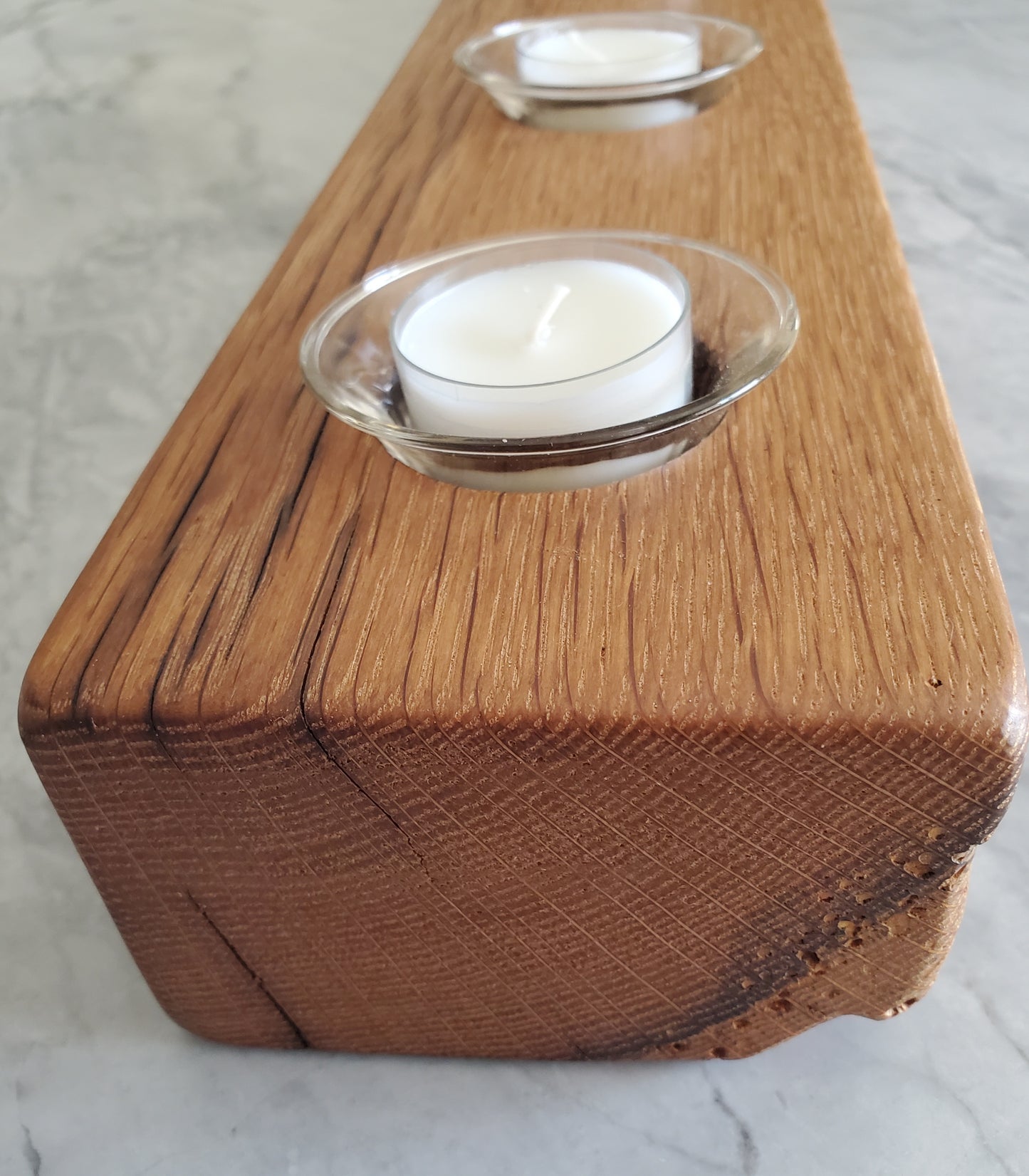 Reclaimed Oak Centerpiece Candle Holder