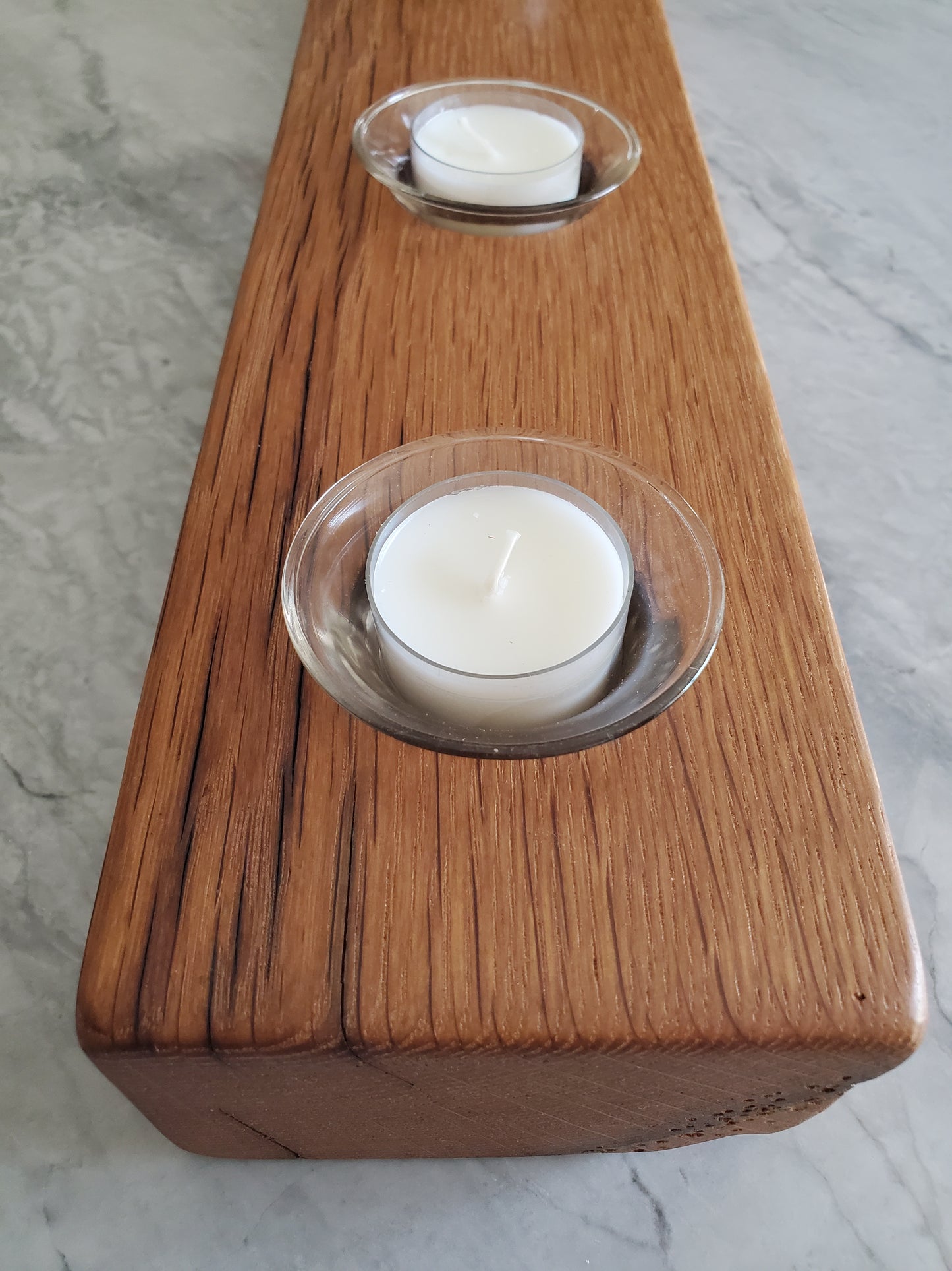 Reclaimed Oak Centerpiece Candle Holder