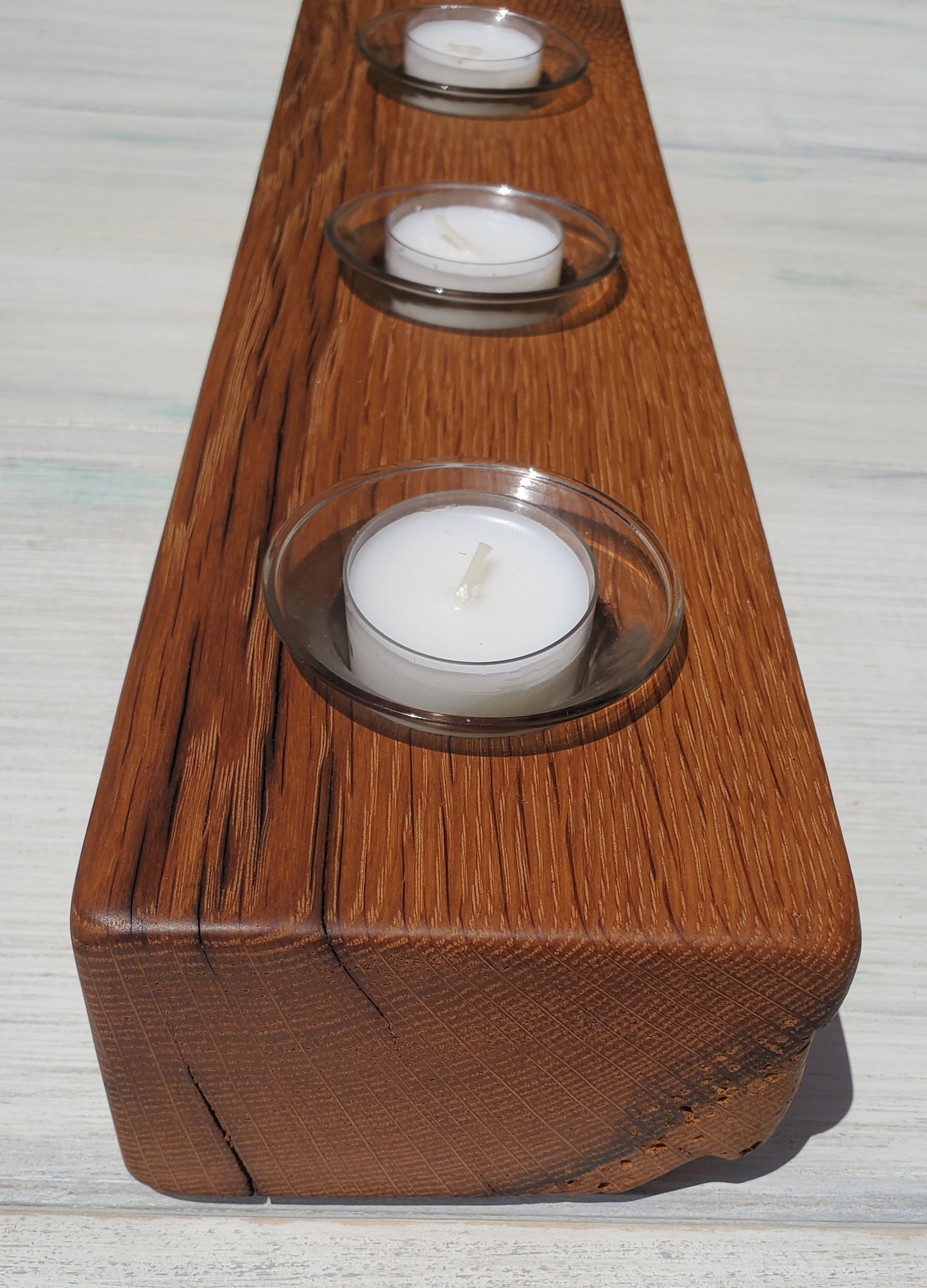 Reclaimed Oak Centerpiece Candle Holder