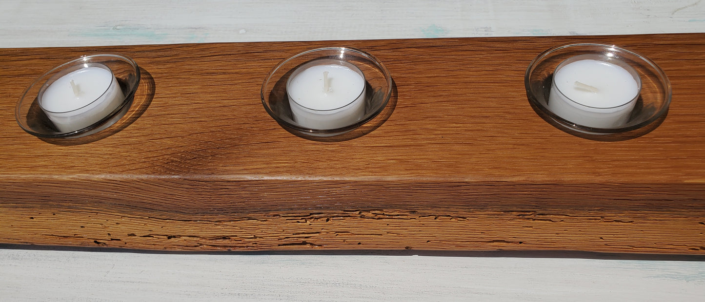 Reclaimed Oak Centerpiece Candle Holder