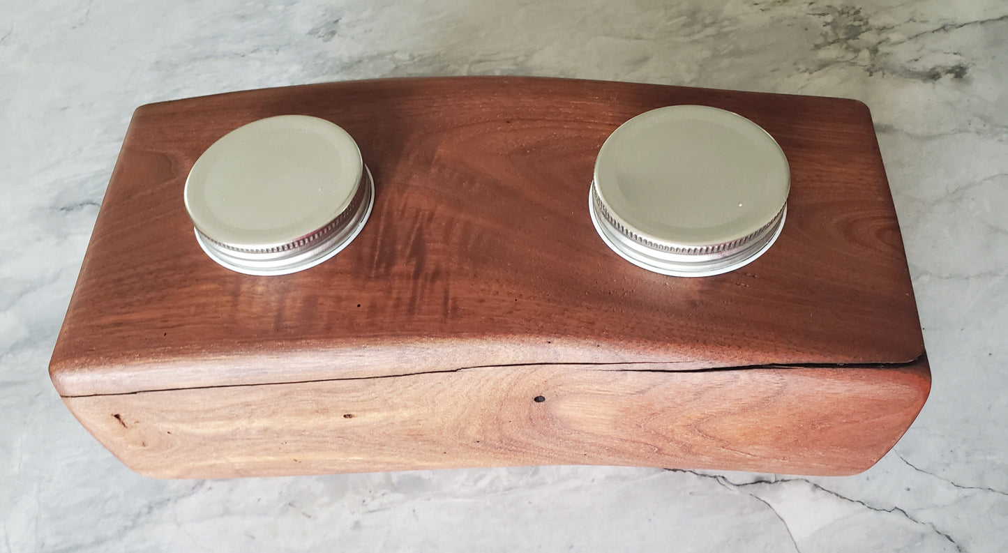 River Salvaged Black Walnut Candle Holder