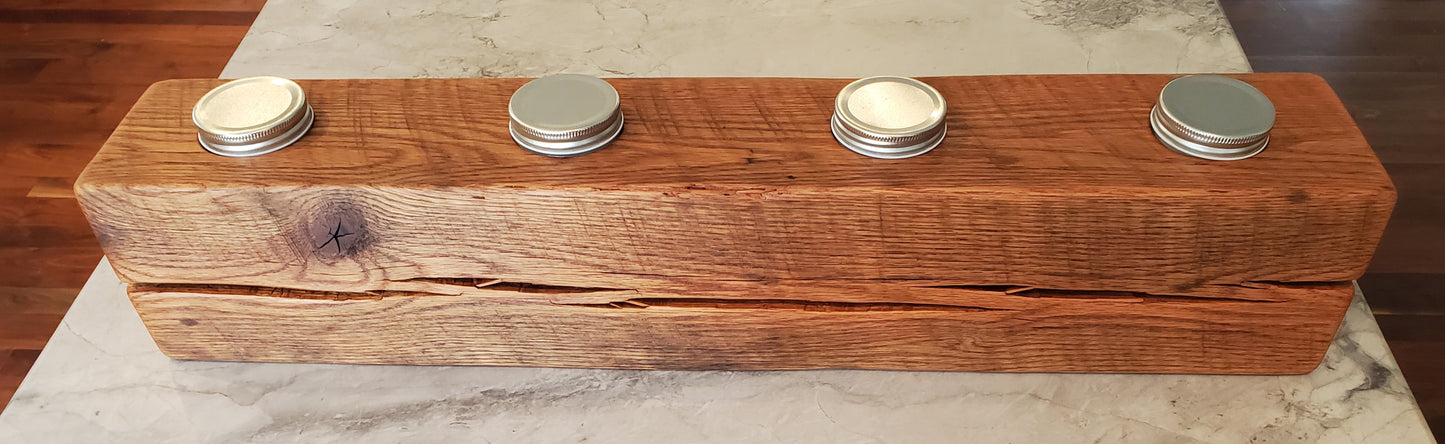 Reclaimed Oak Centerpiece Candle Holder