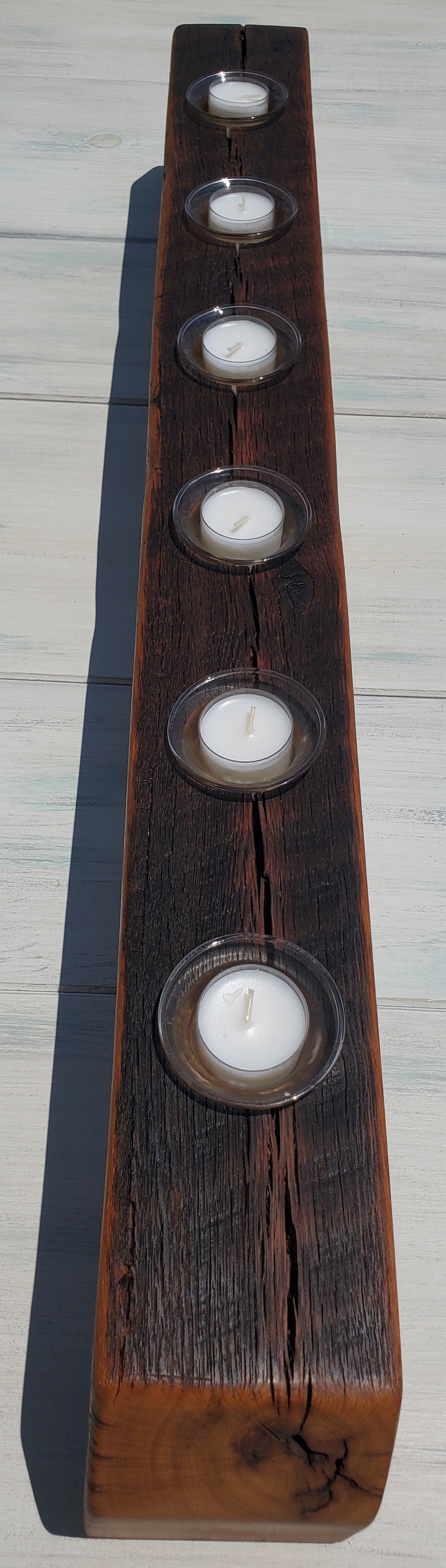 Reclaimed Oak Centerpiece Candle Holder