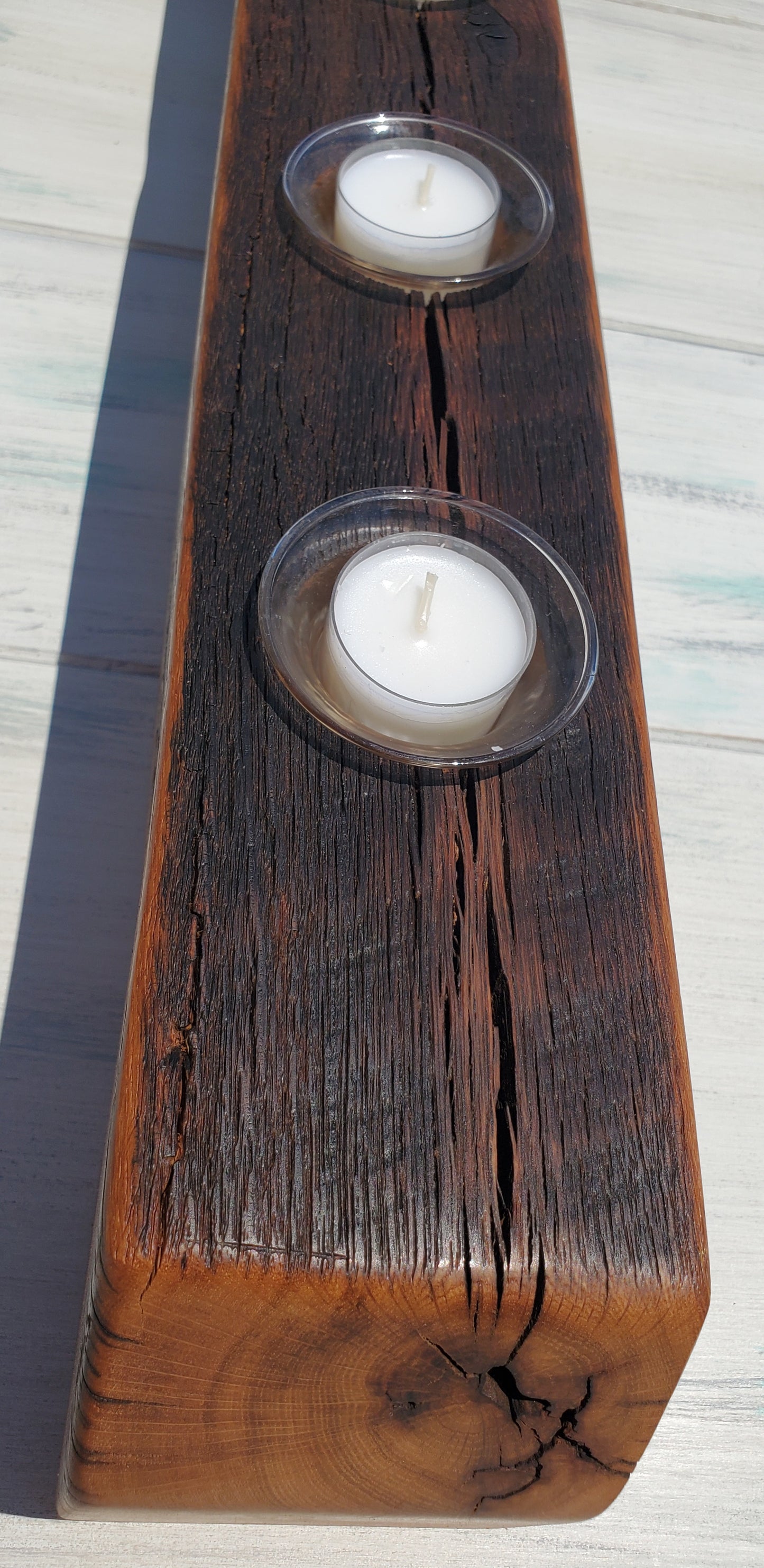 Reclaimed Oak Centerpiece Candle Holder