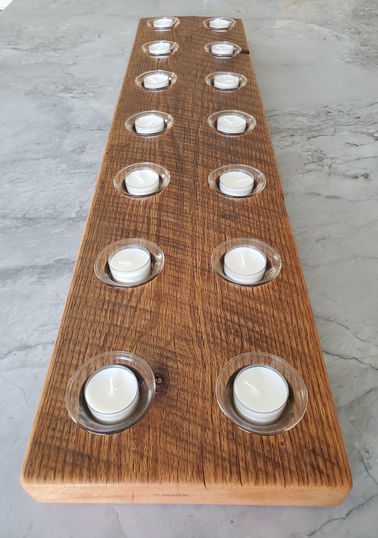 Reclaimed Oak Centerpiece Candle Holder
