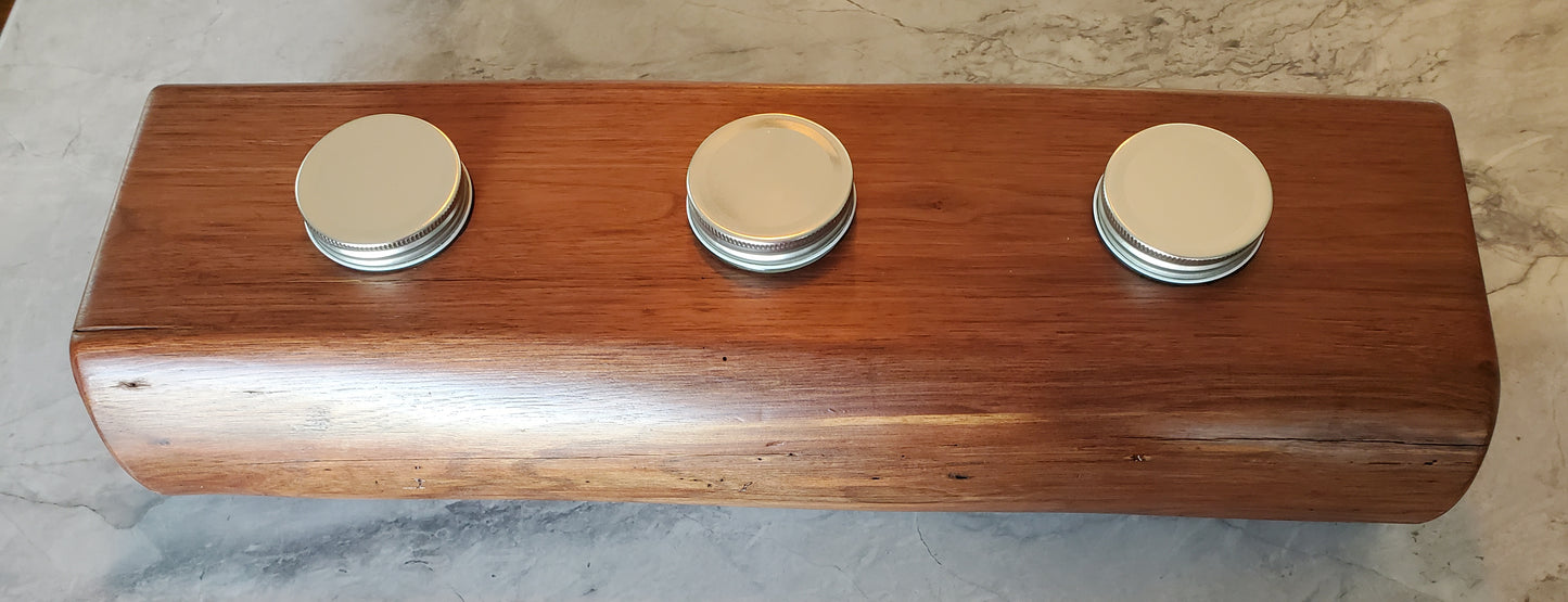 River Salvaged Black Walnut Centerpiece Candle Holder