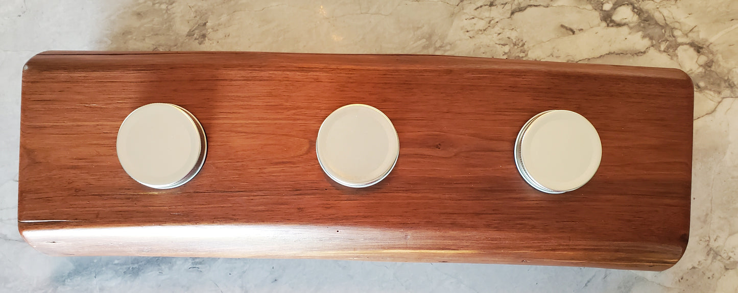 River Salvaged Black Walnut Centerpiece Candle Holder