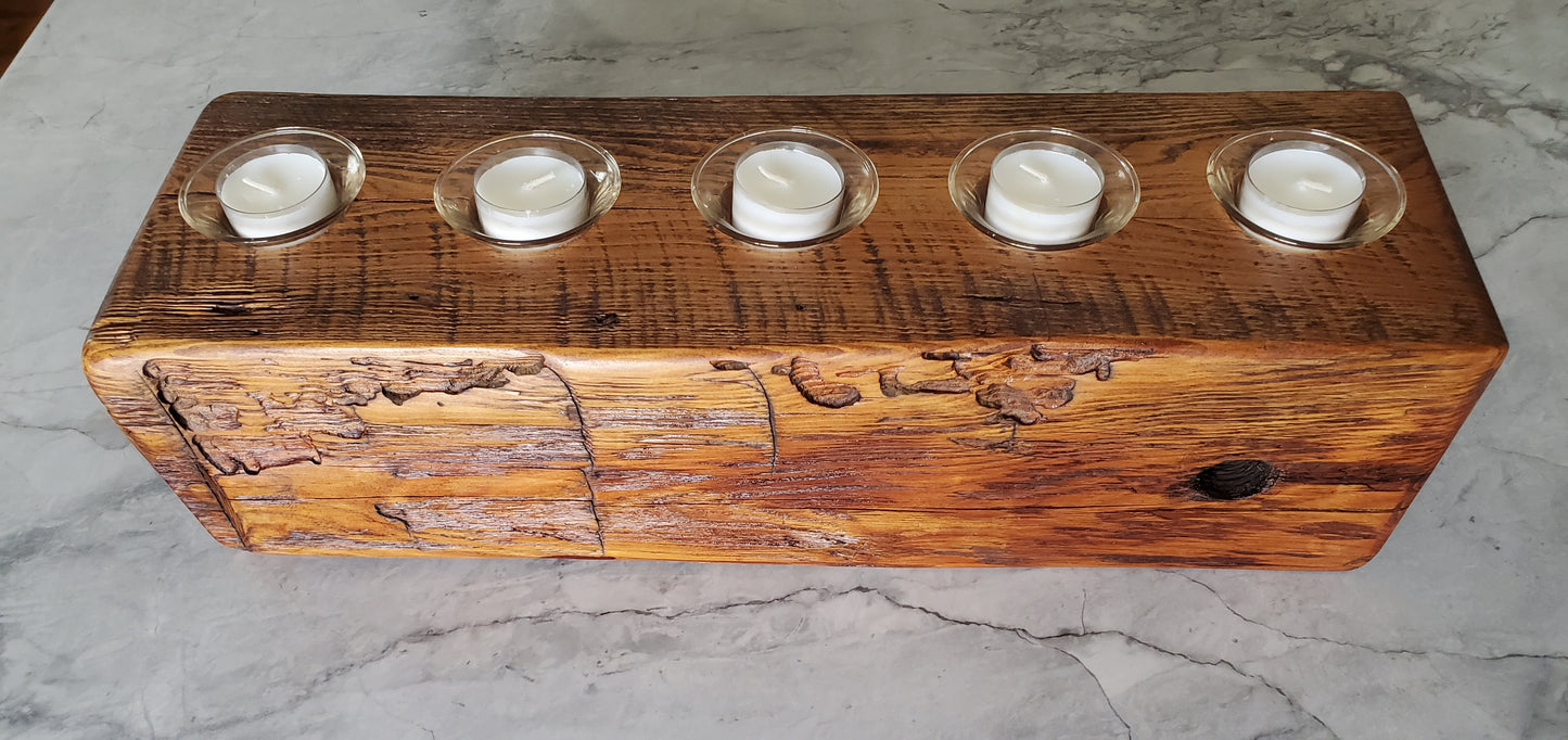 Reclaimed Hearpine Centerpiece Candle Holder