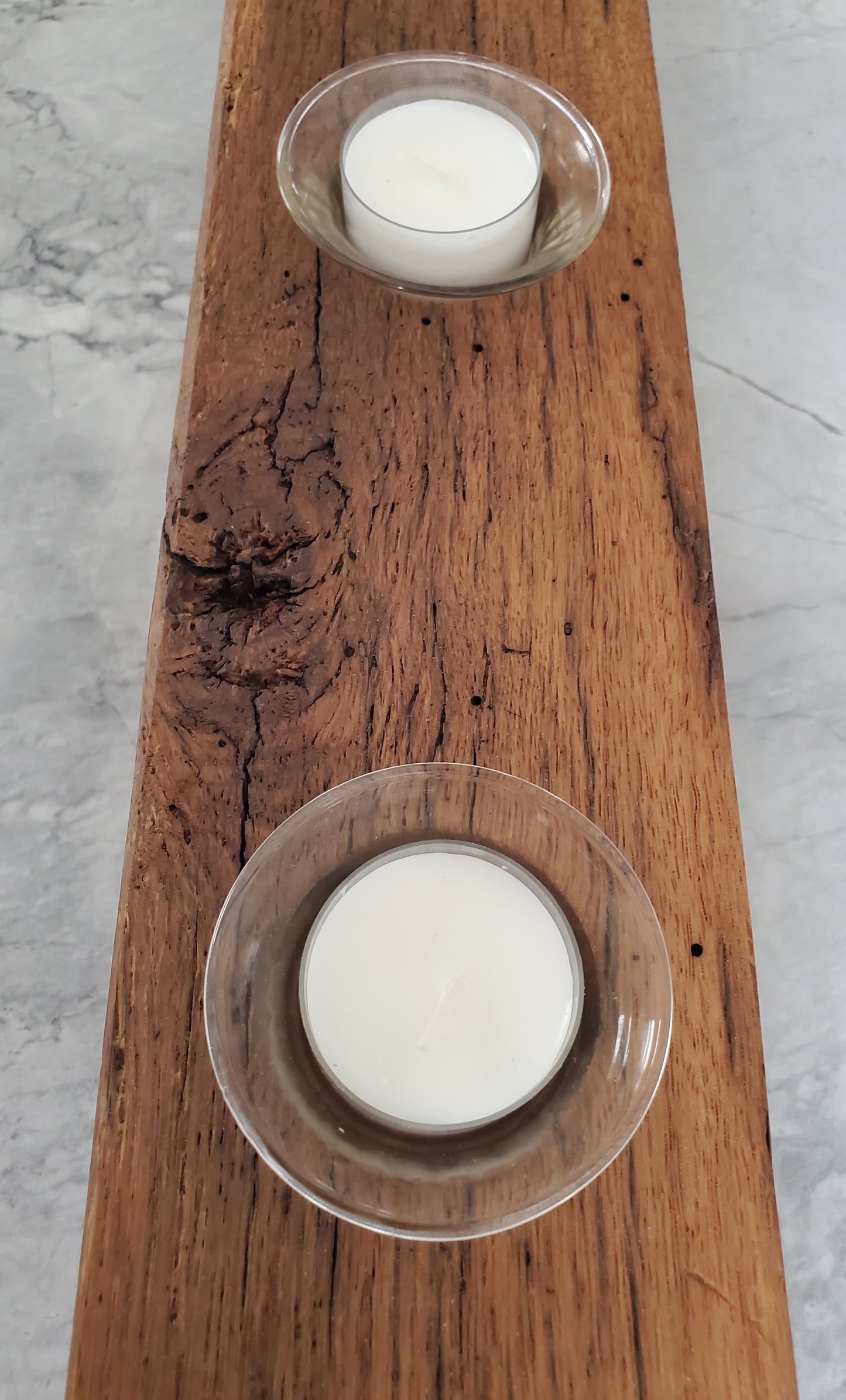 Reclaimed Oak Centerpiece Candle Holder